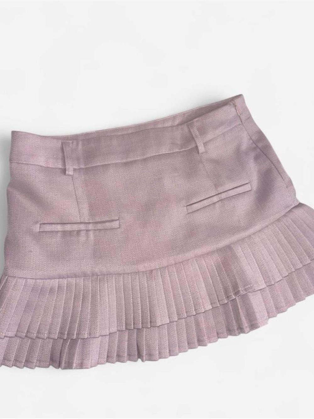 Pleated Mini Skirt in Light Pink - Picture 3 of 6